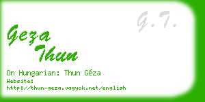 geza thun business card