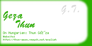 geza thun business card